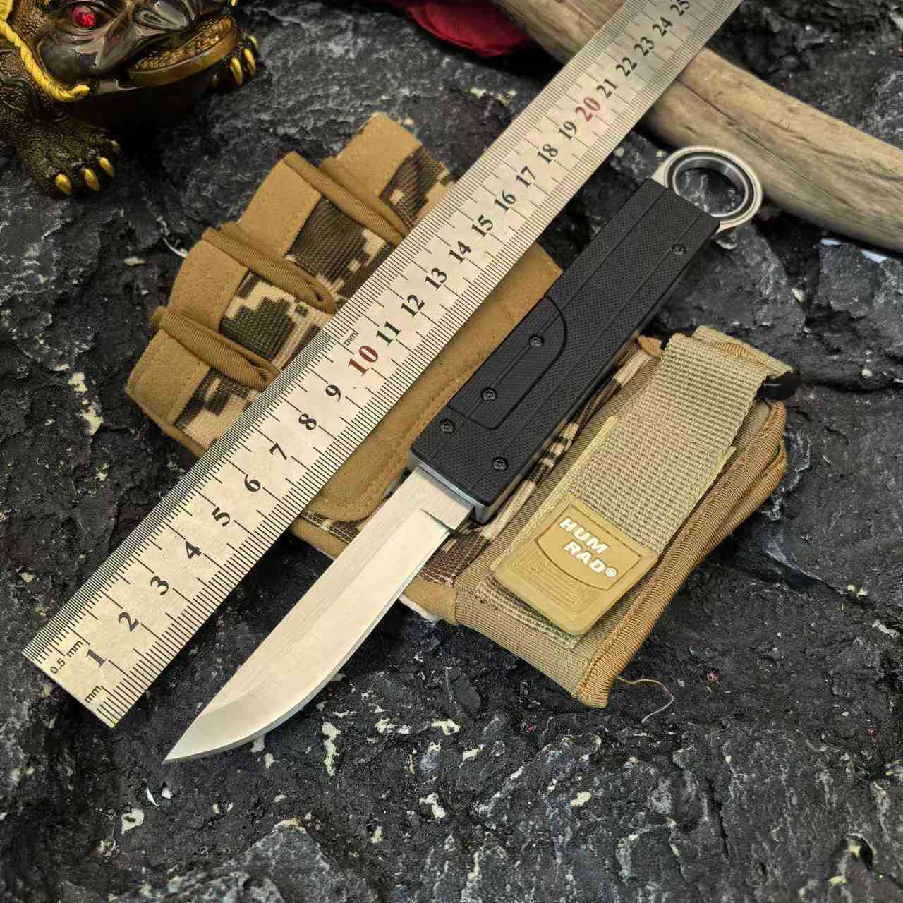 Finger Ring Gravity Knife G10 handle