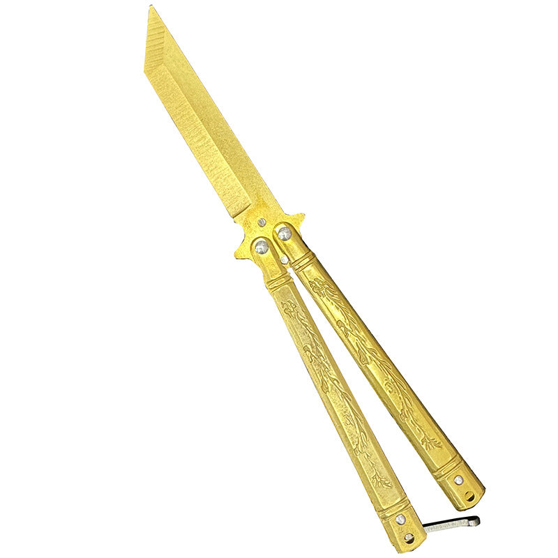 Golden Trainer Butterfly Knife Unsharpened Balisong