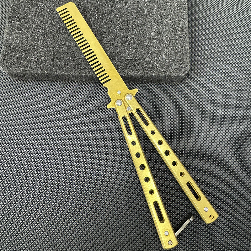 Golden Trainer Butterfly Knife Unsharpened Balisong
