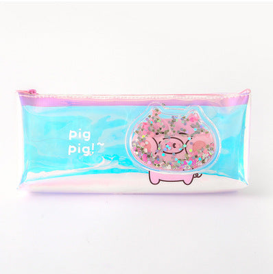 Laser Cute Pig Pencil Bag