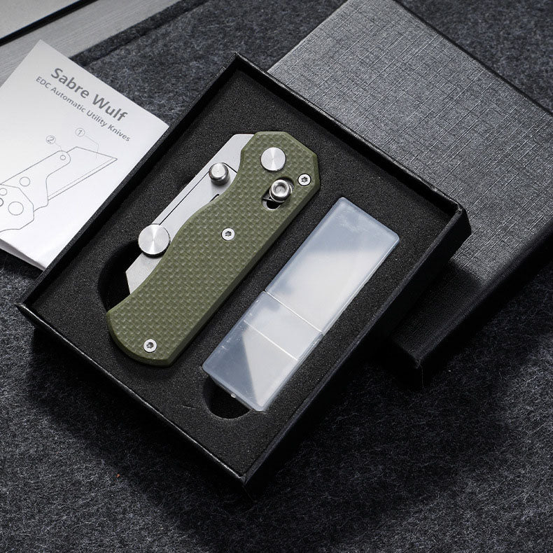 G10 Utility Knife with 10 pcs Replaceable Blades