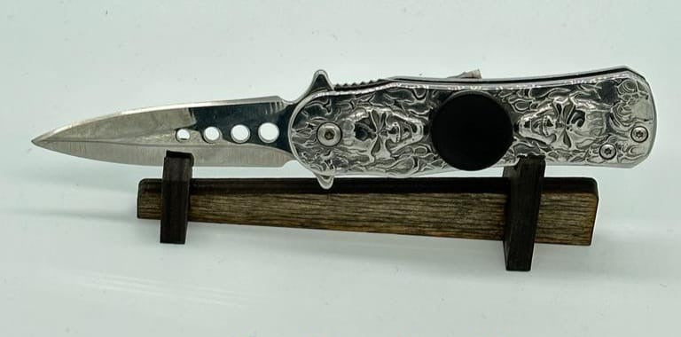 3D Skull Fidget Spinner Knife