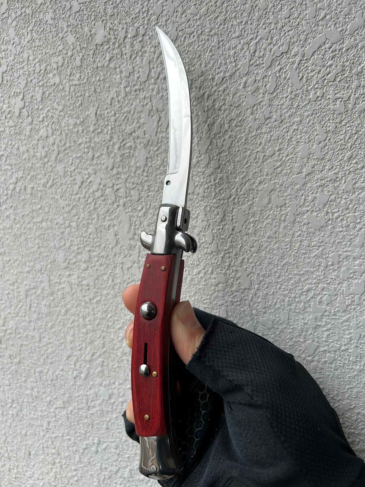 Curved Stiletto AKC Italian Switch Blade