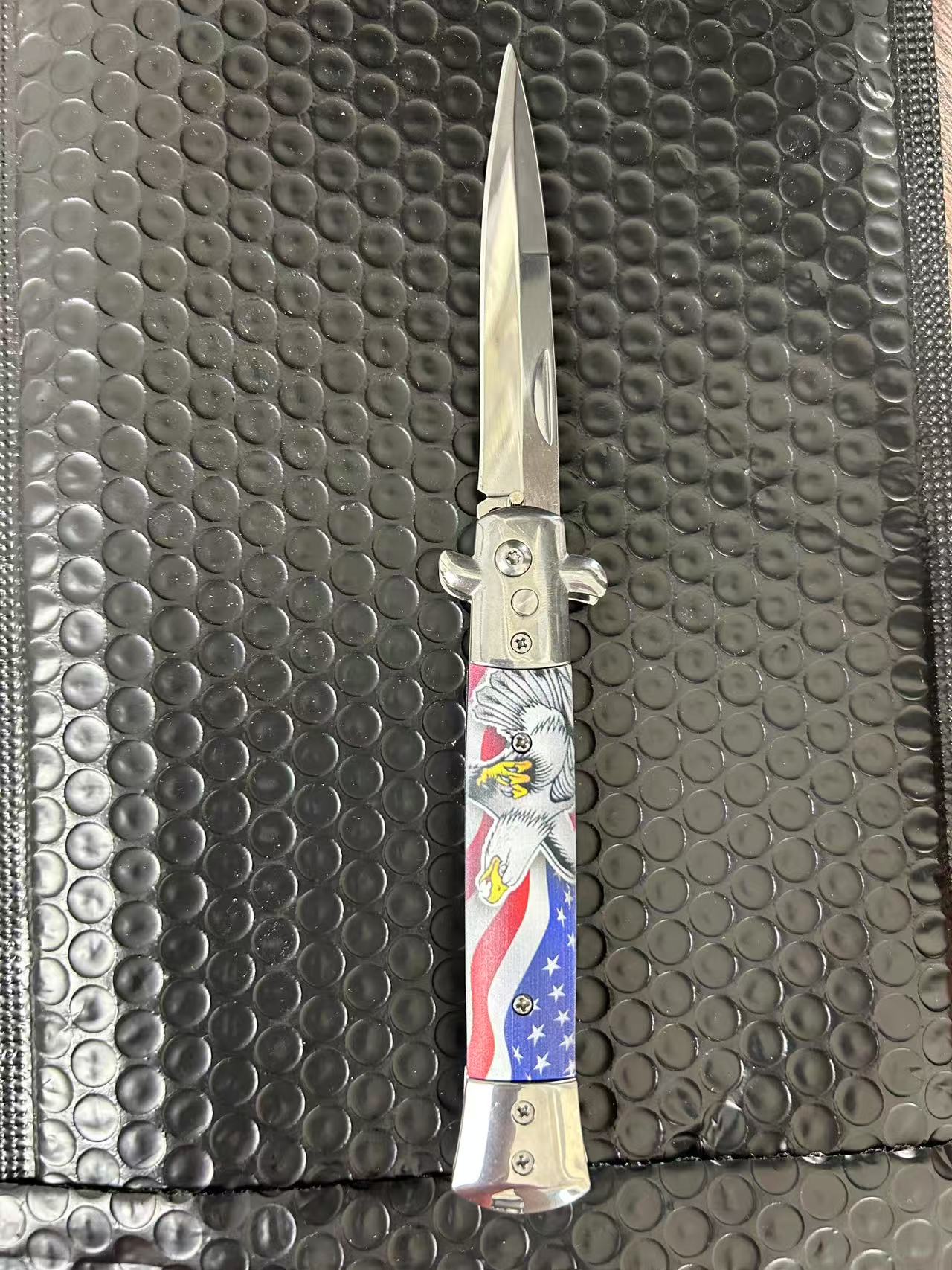 AKC Italian Stiletto Switch Blade Pocket Knife Different Safe Lock