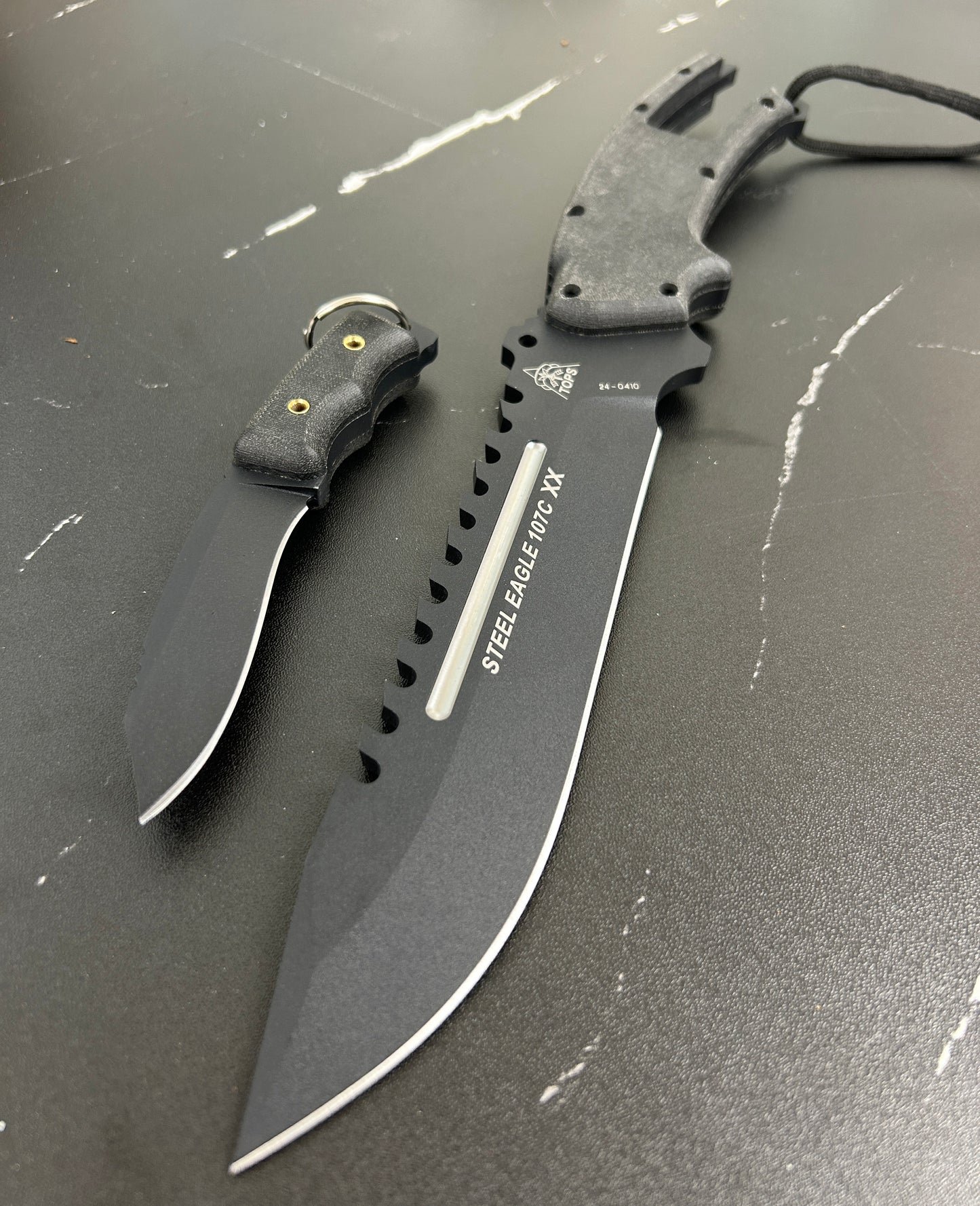 Steel Eagle 107C Survival Tactical Two Fixed Knife Combined