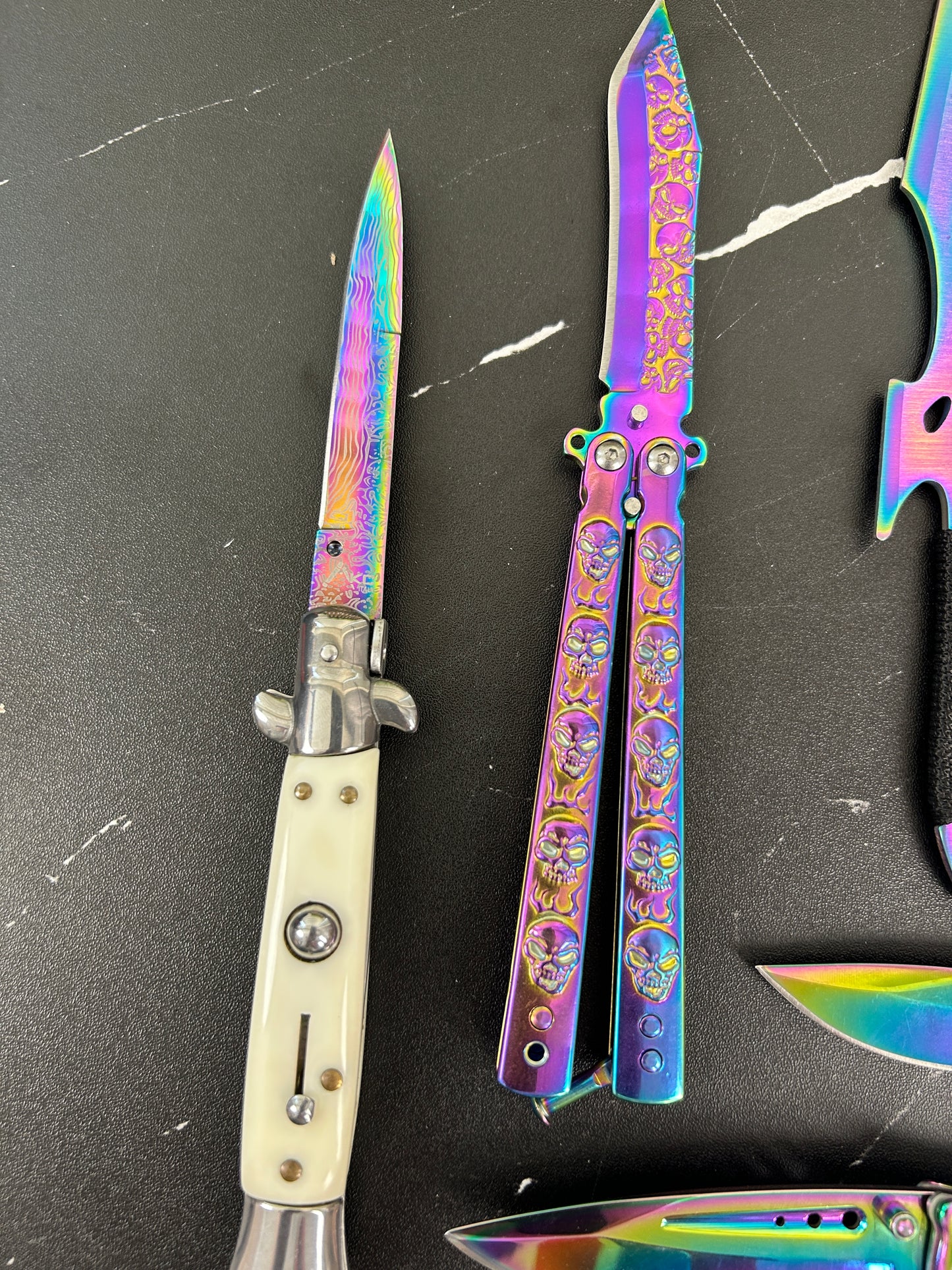 Mysterey Rainbow Set Knife Box For Knife Collectors Who Love Rainbow Color