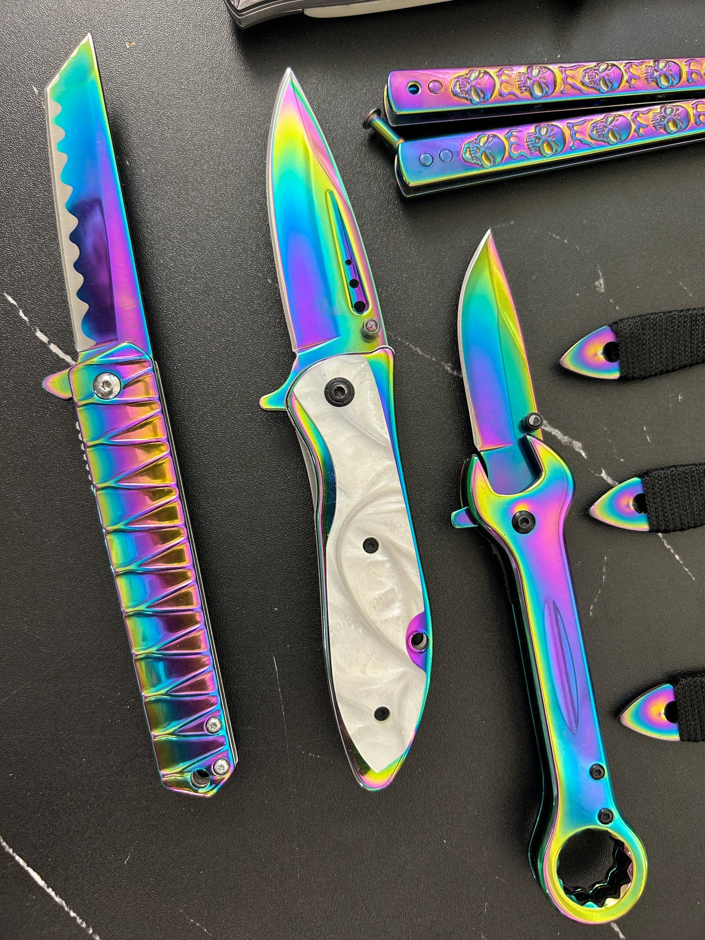 Mysterey Rainbow Set Knife Box For Knife Collectors Who Love Rainbow Color