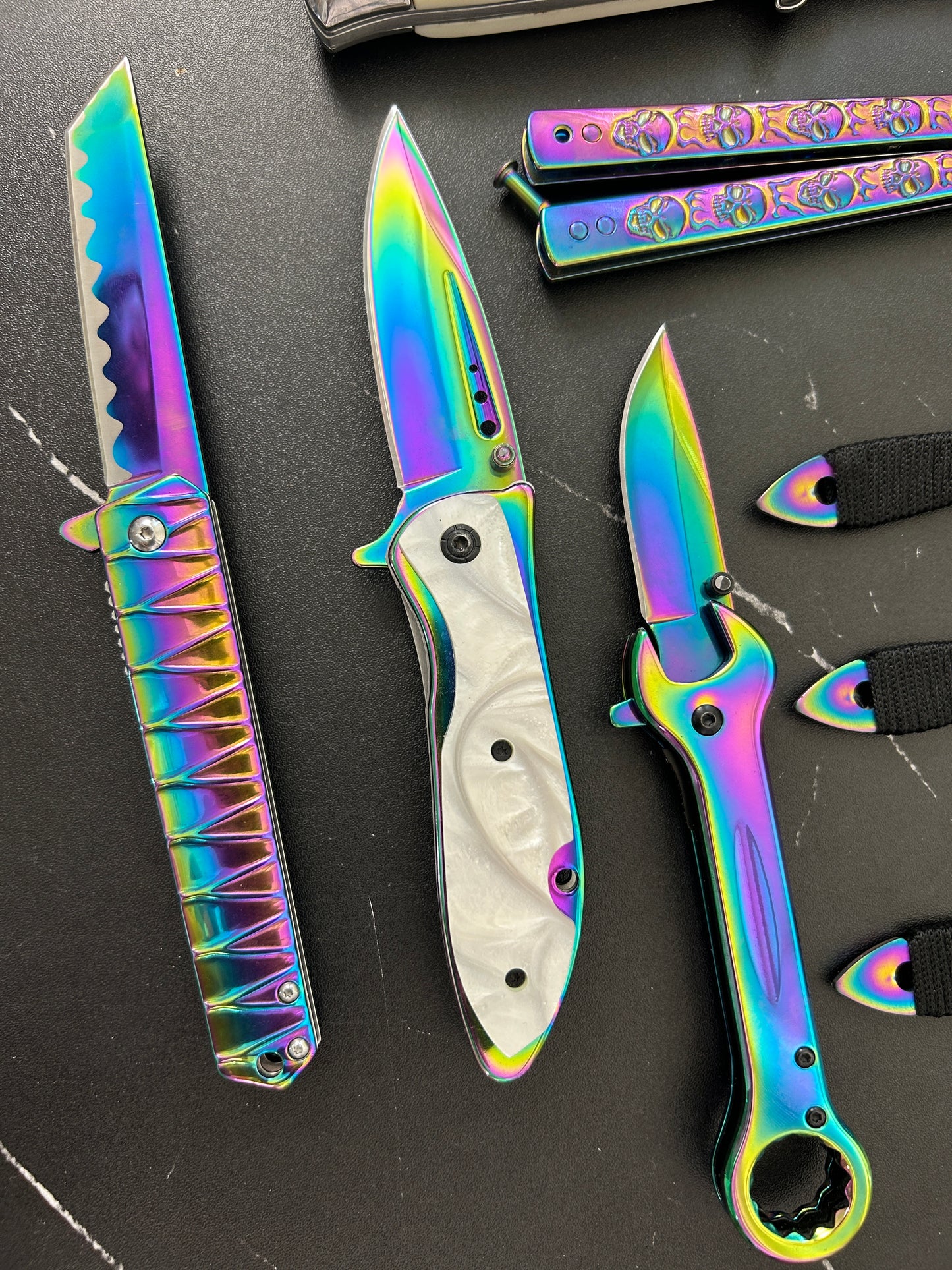 Mysterey Rainbow Set Knife Box For Knife Collectors Who Love Rainbow Color
