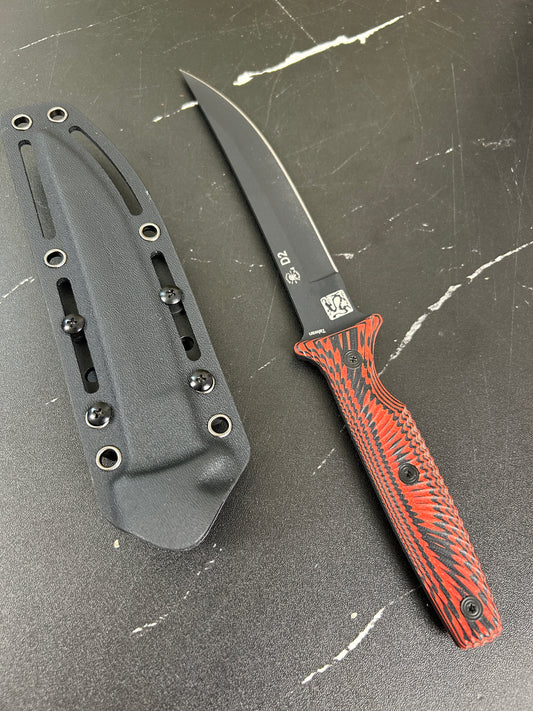 D2 Hunting Fish Knife Fixed Knife with K-Sheath