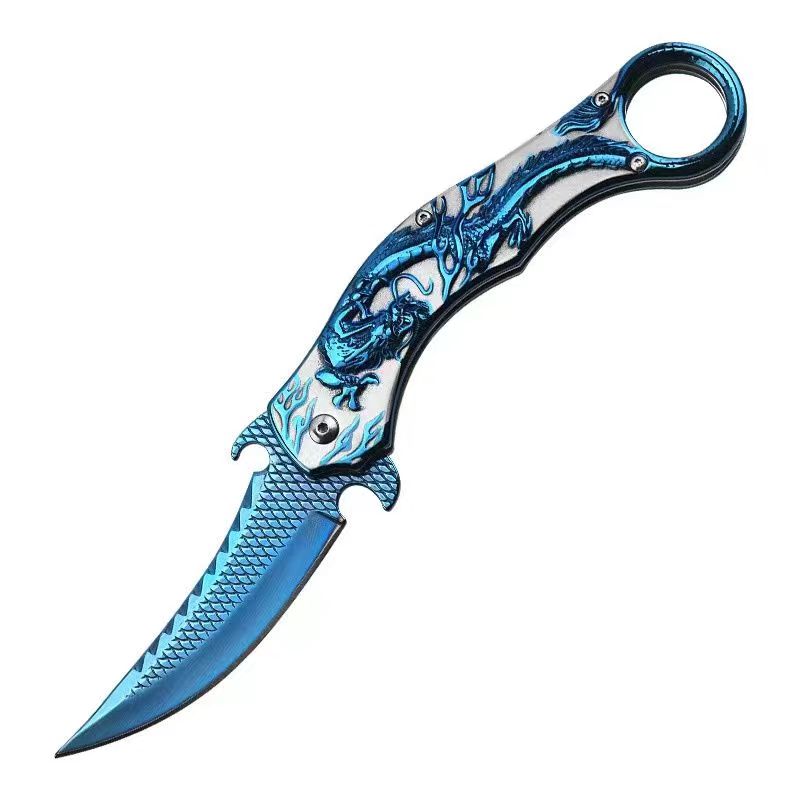3D Dragon Karambit Knife Assisted Quick Open