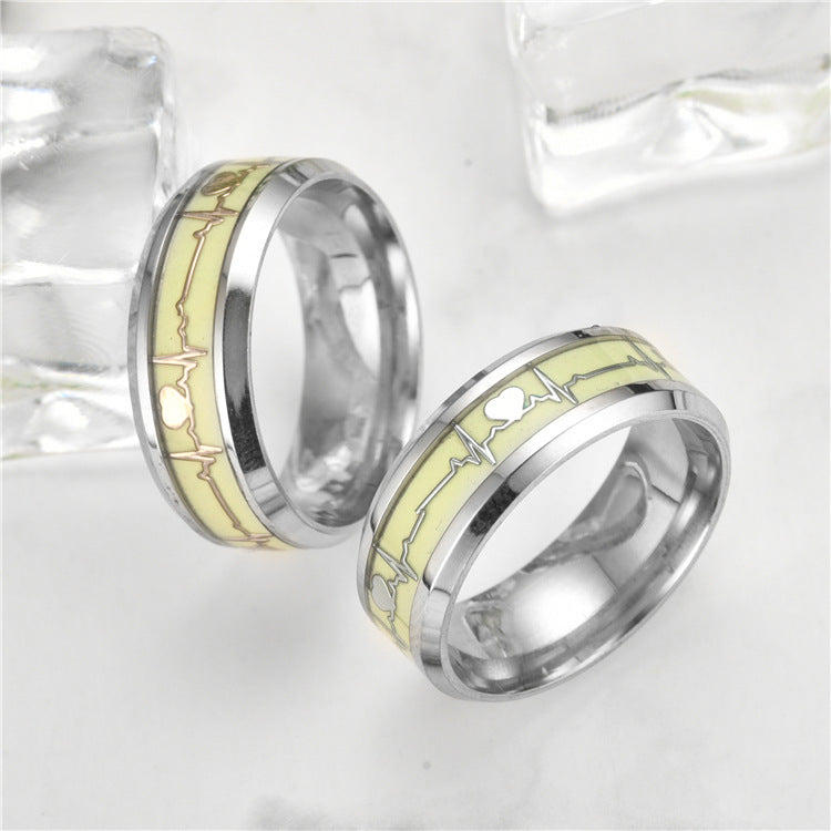 Luminous Heartbeat Ring Fashion Jewelry(1pc)
