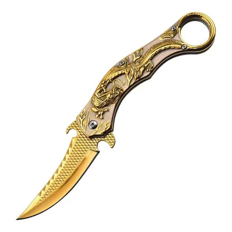 3D Dragon Karambit Knife Assisted Quick Open