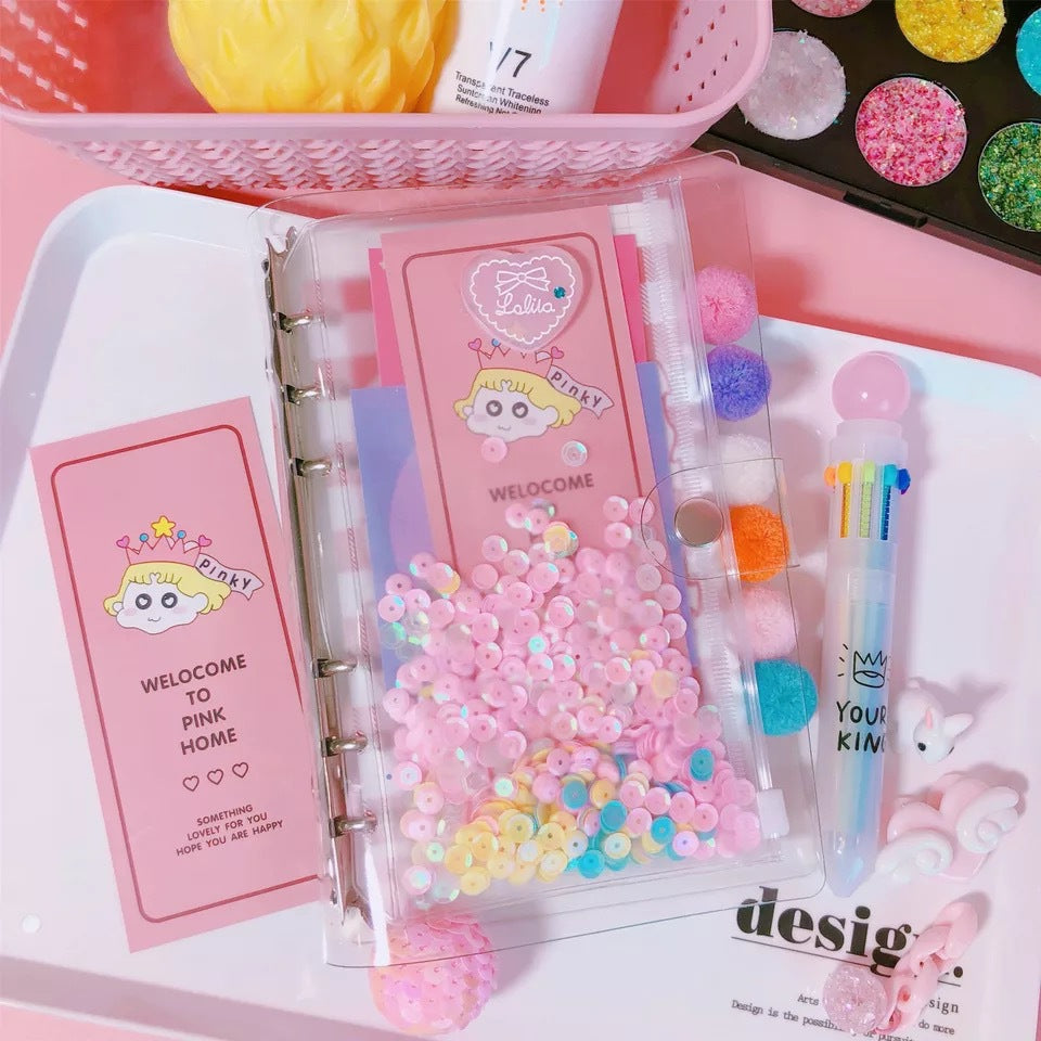 Cute Girl New Diary Pvc Shell Loose-leaf Notebook