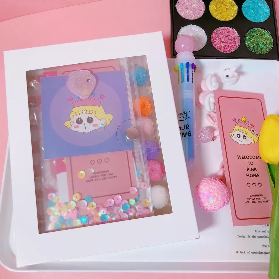 Cute Girl New Diary Pvc Shell Loose-leaf Notebook