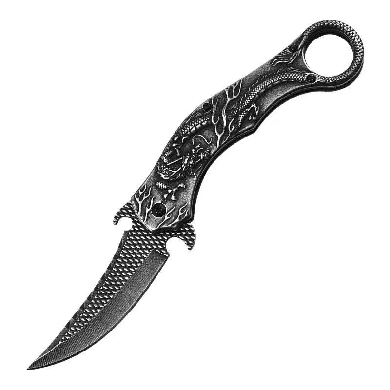 3D Dragon Karambit Knife Assisted Quick Open