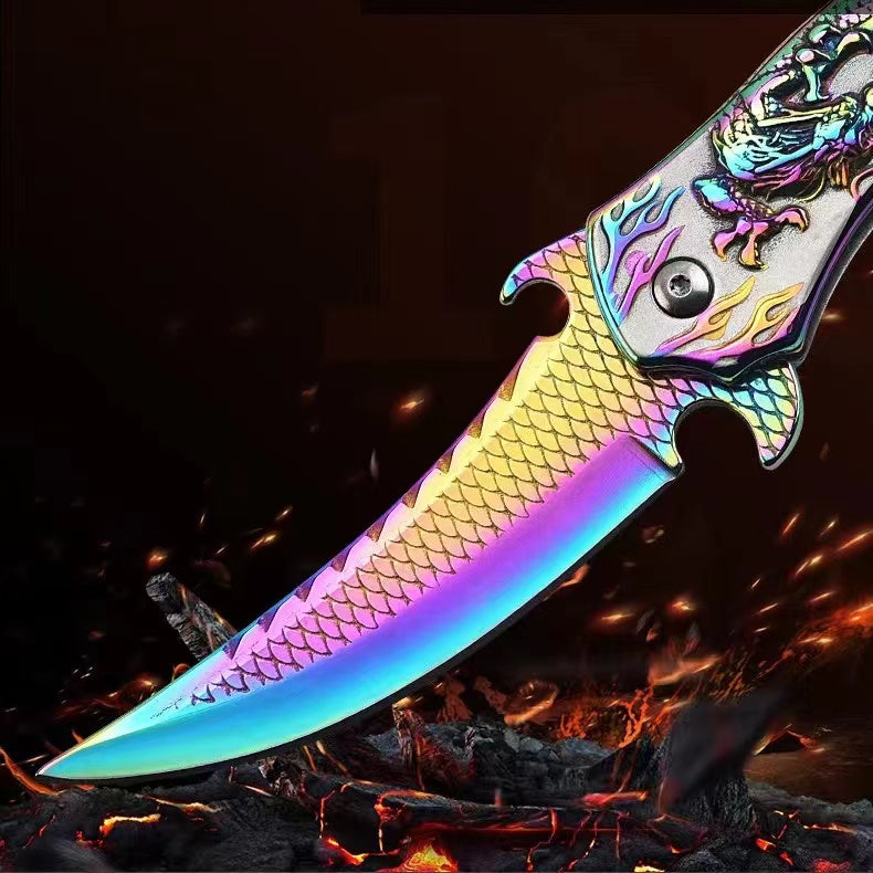 3D Dragon Karambit Knife Assisted Quick Open