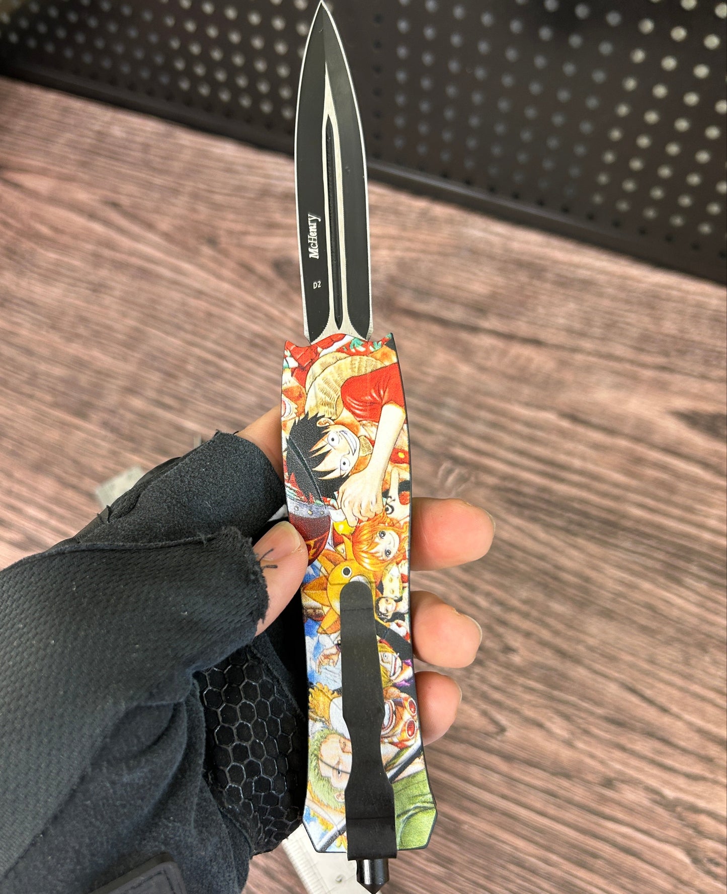 One Piece OTF Knife ABS Handle