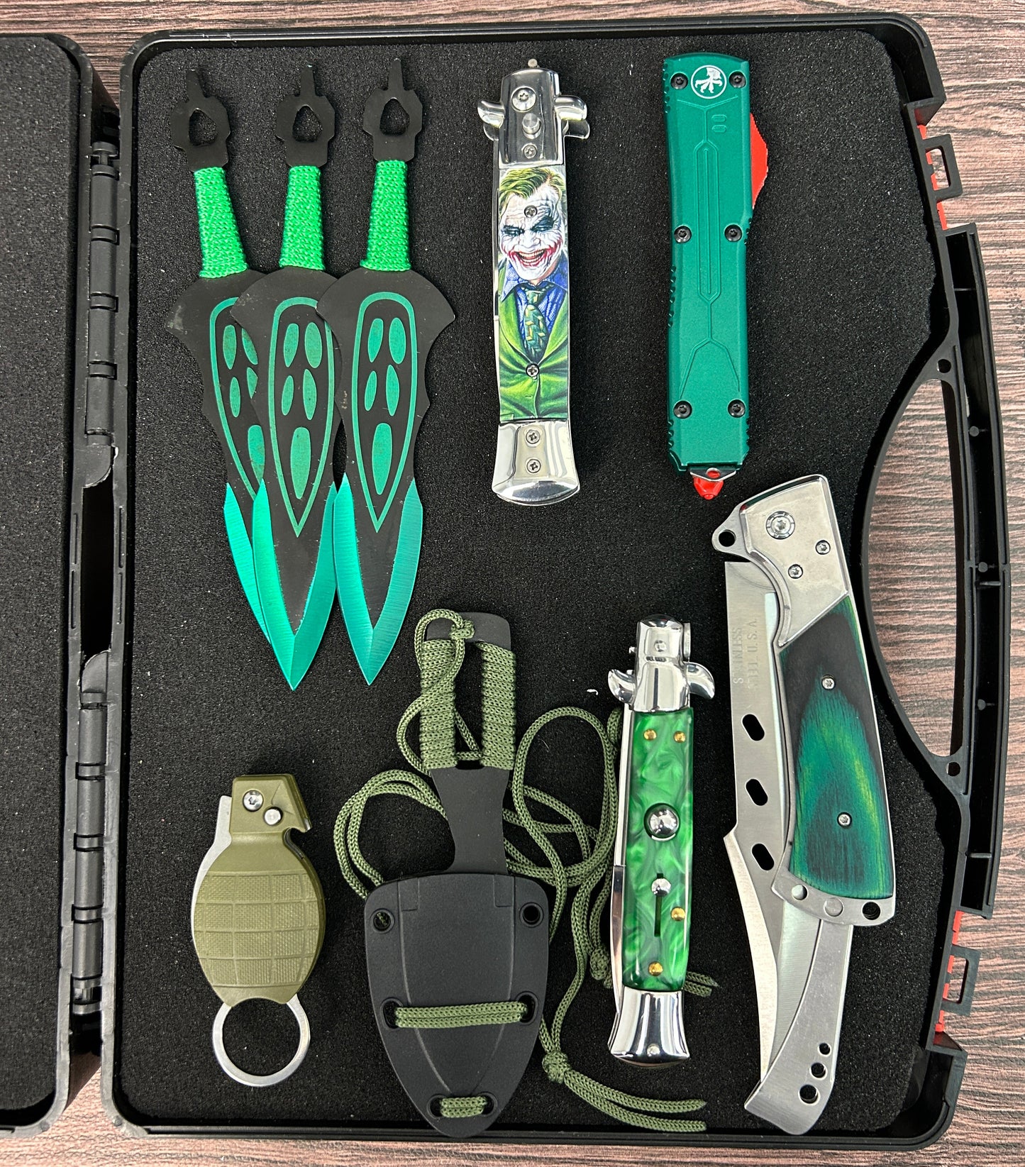 Mystery Green Set Knife Box