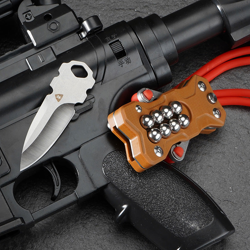 G10 Pocket Slingshot Knife with Steel Balls
