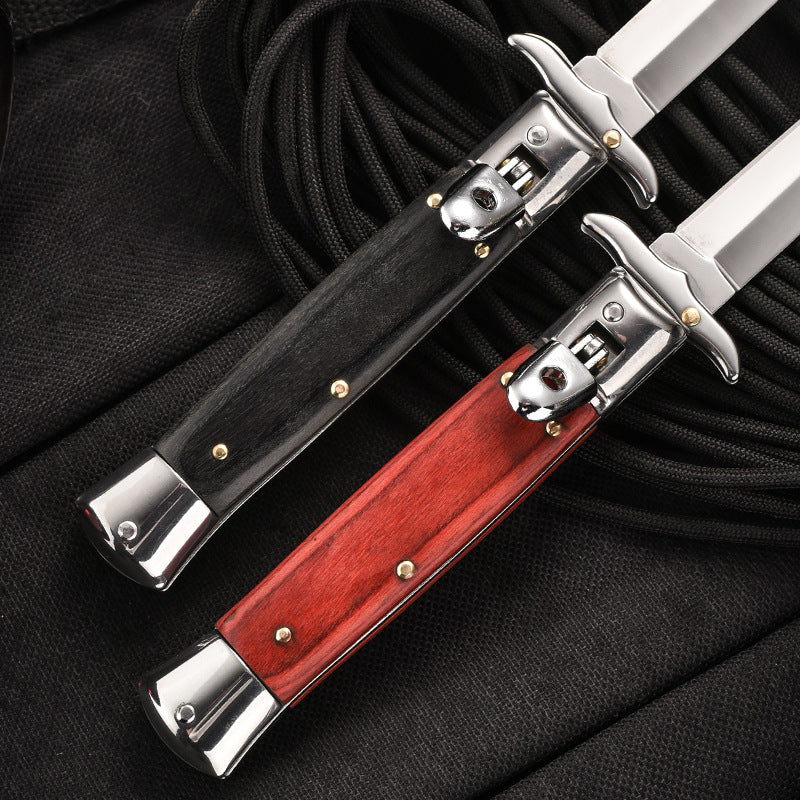 8" AKC Swinguard Lever Lock Stiletto Automatic Switchblade