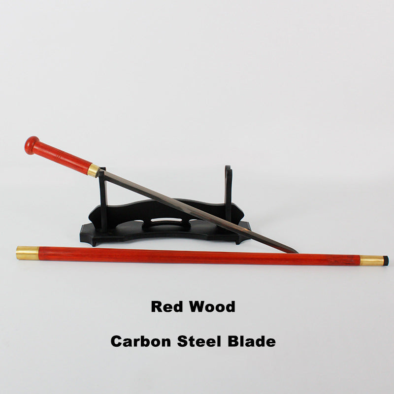 Straight Walking Stick Sword Cane Rose Wood Handle