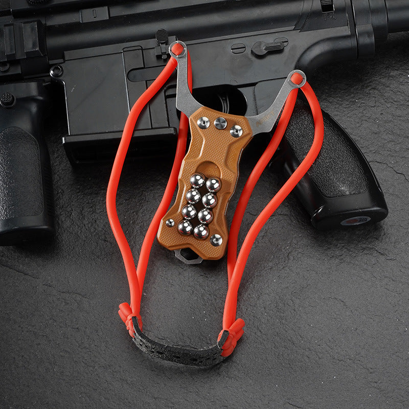G10 Pocket Slingshot Knife with Steel Balls