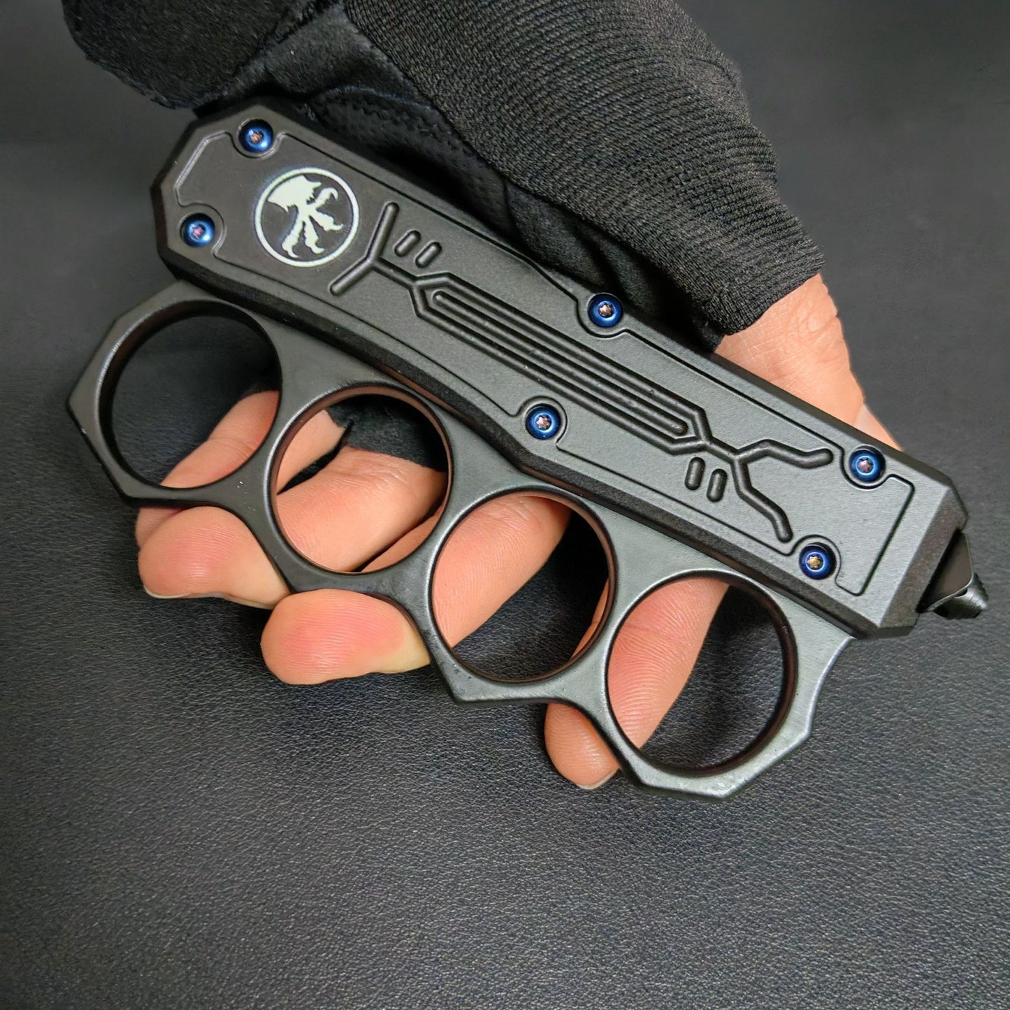 Full Aluminum Handle Brass Knuckle OTF Knife