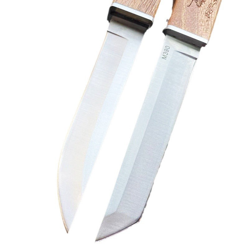Dragon Phoenix Twin Fixed Blades 2 Fit In 1 RoseWood Handle