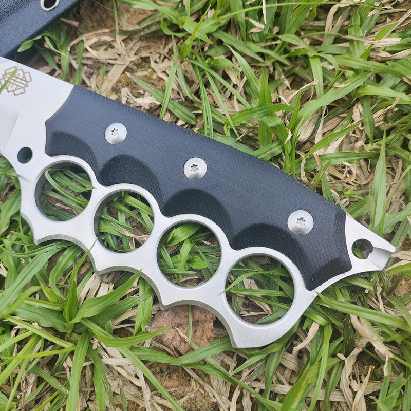 Carol's Knife Brass Knuckle Guard Fixed Blade DC53 steel