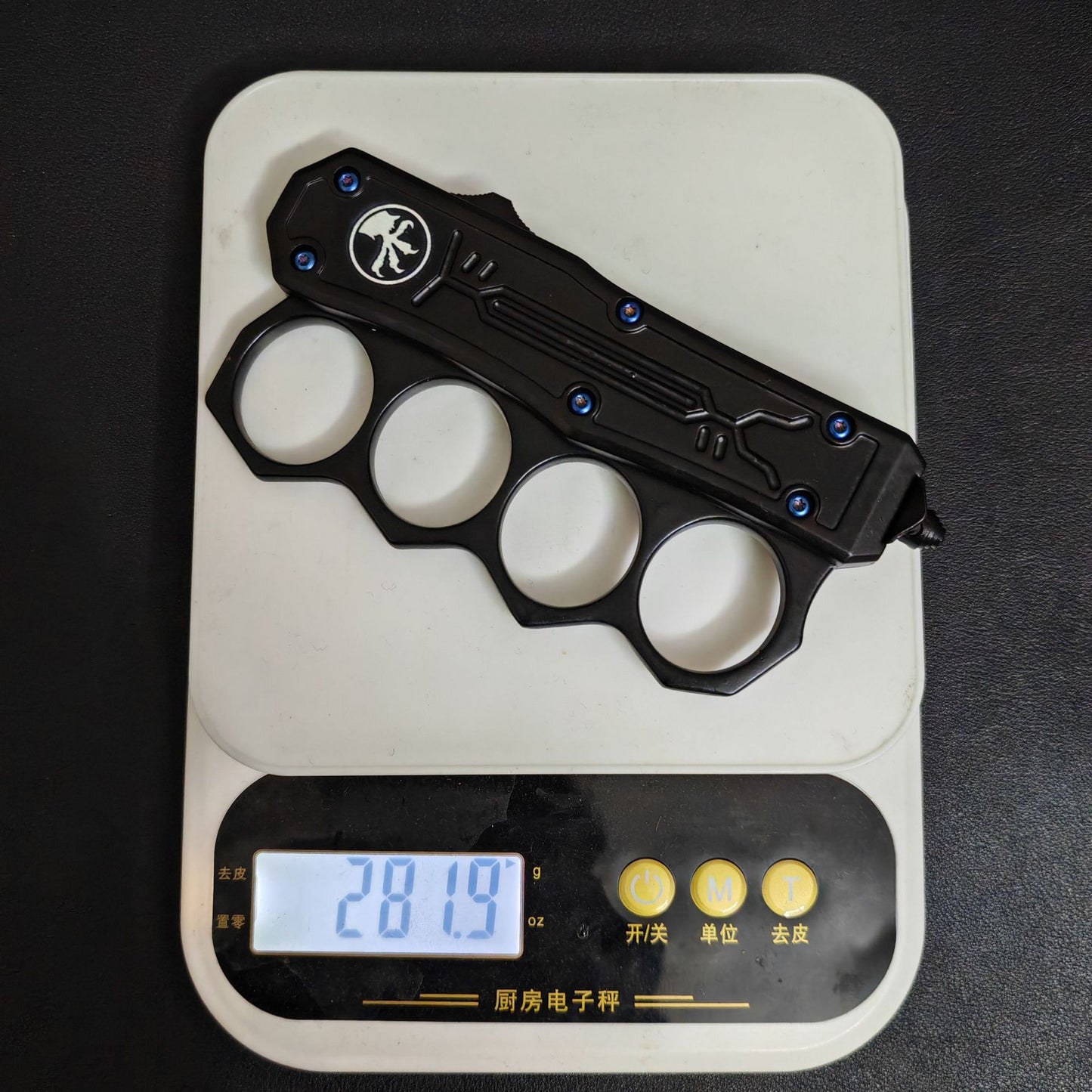 Full Aluminum Handle Brass Knuckle OTF Knife