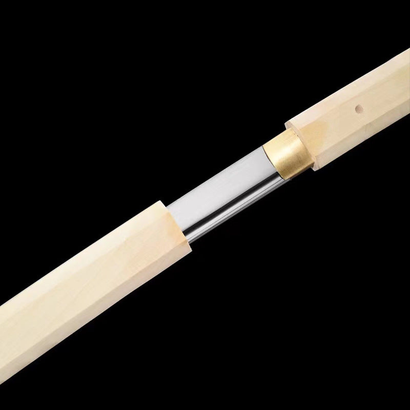 Crude Wood Katana Mirro Polished Blade