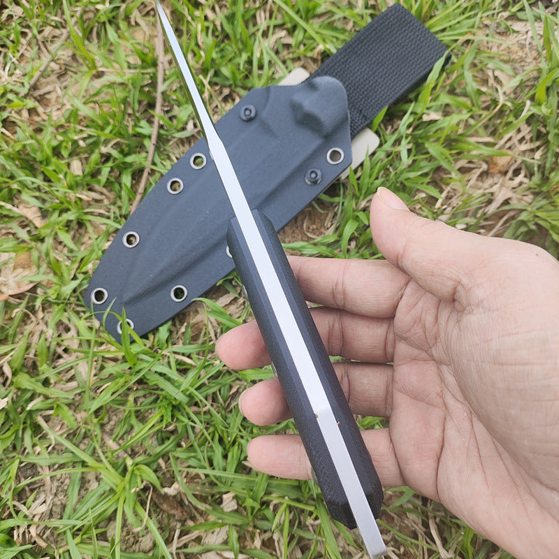 Carol's Knife Brass Knuckle Guard Fixed Blade DC53 steel