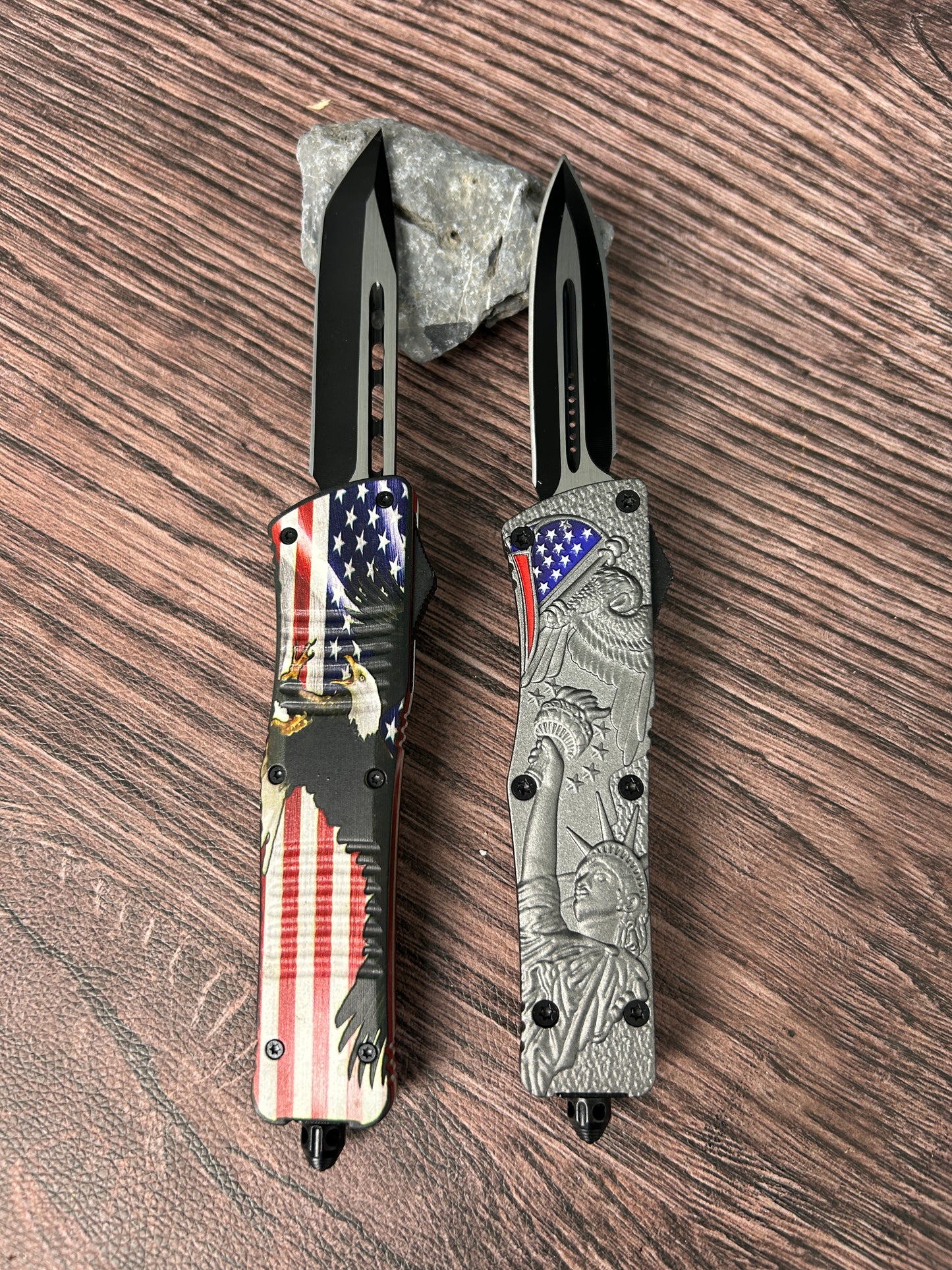 Statue of Liberty OTF Knife US Flag OTF Knife