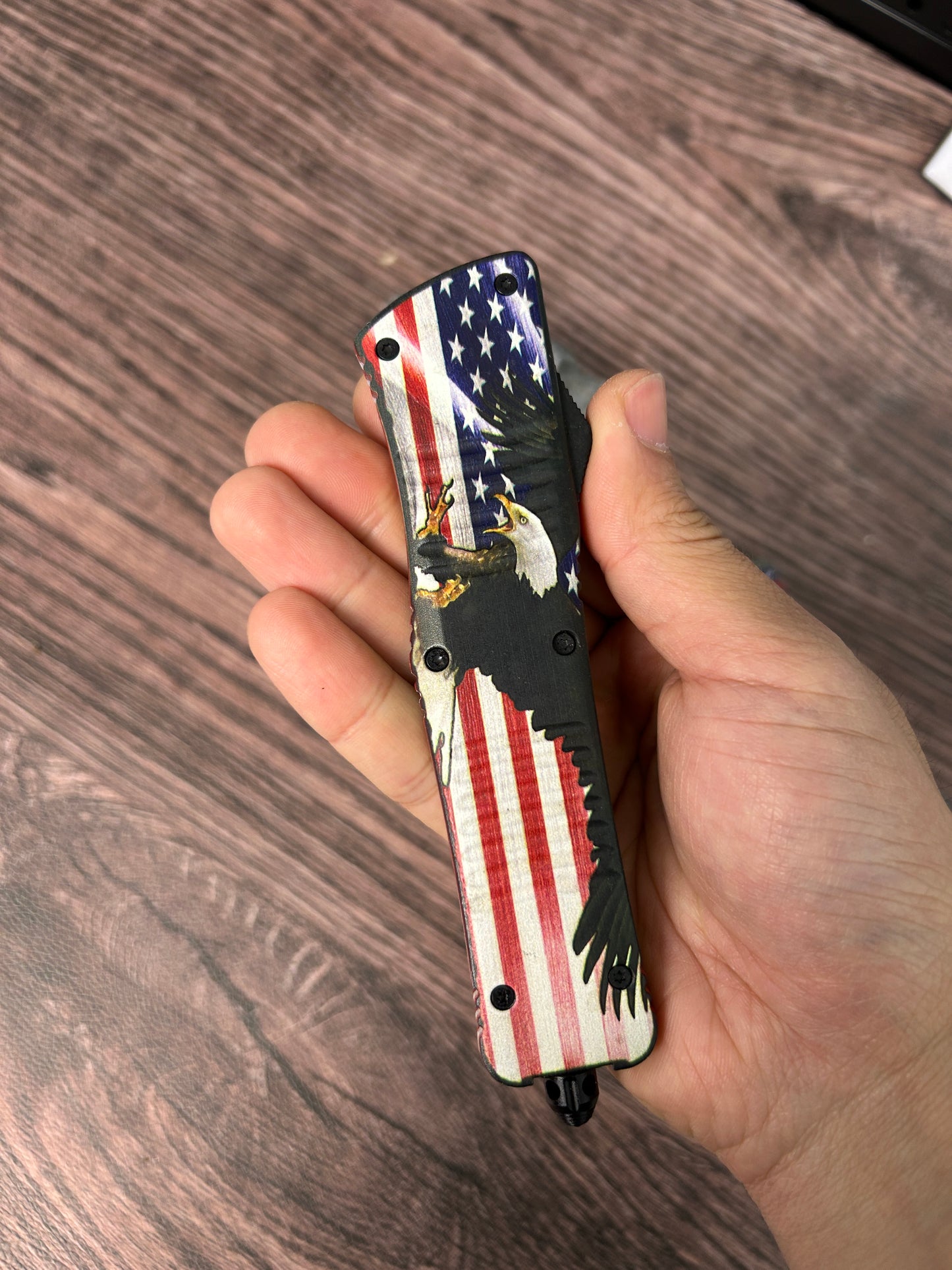 Statue of Liberty OTF Knife US Flag OTF Knife