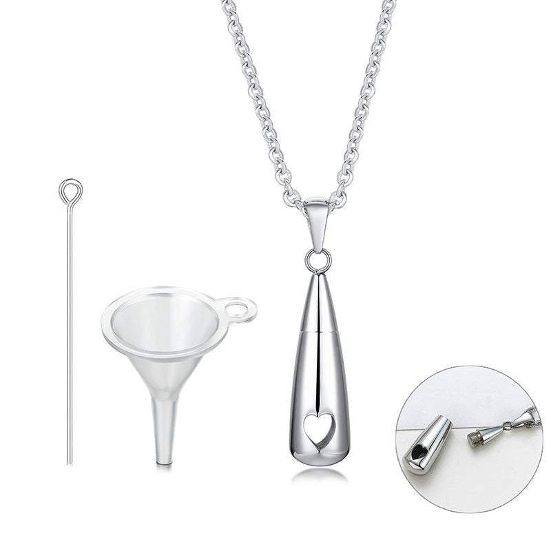 PIGGOODS Teardrop Ashes Cremation Women Necklace Jewelry