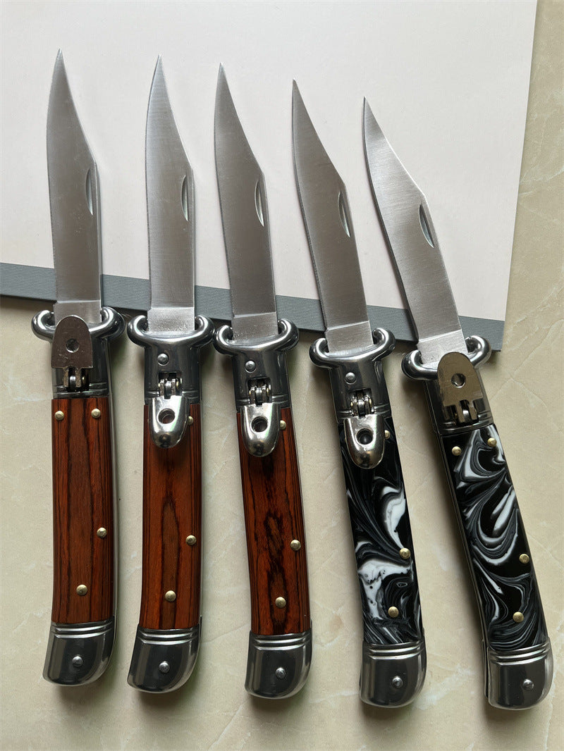 Horns Switch Blade The Lever Lock Design AKC Knife