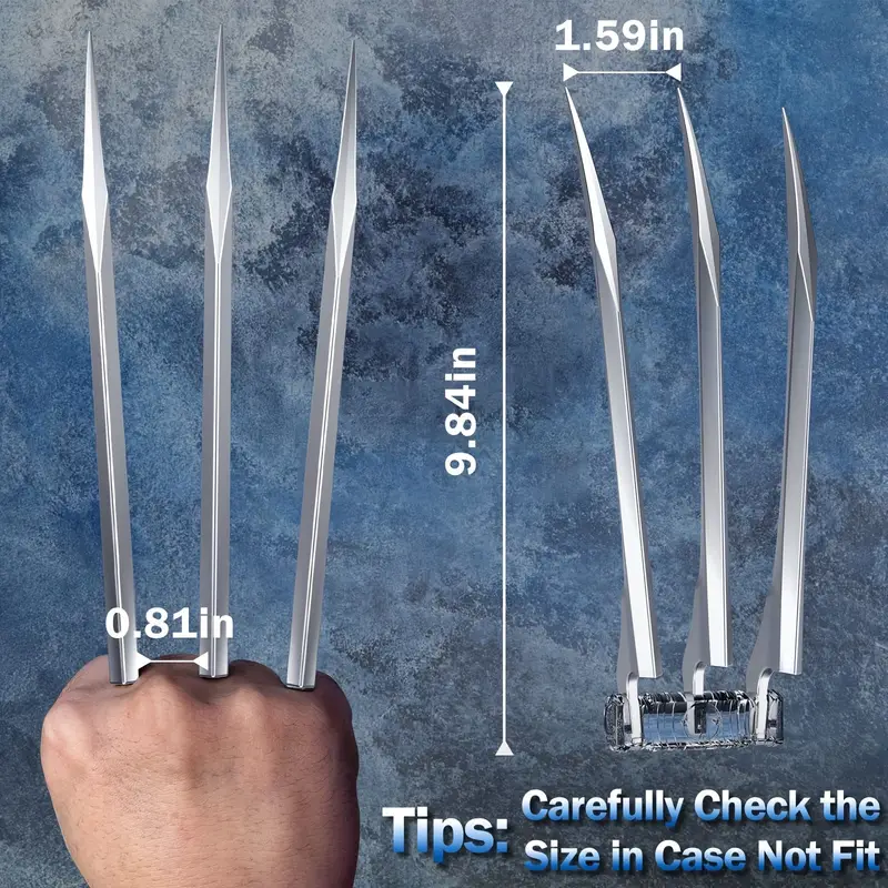 2pcs Wolverine Claws Hard Plastic Good Gift For Boys Cosplay