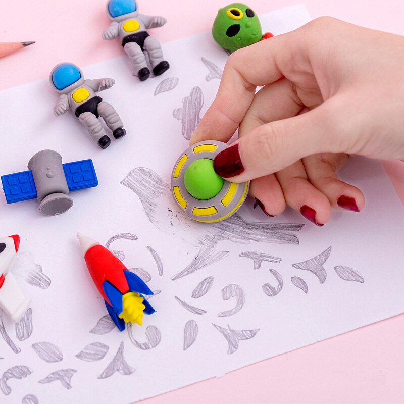 Creative cute space doll rabbit aircraft Kitchenware Toiletries toys Eraser