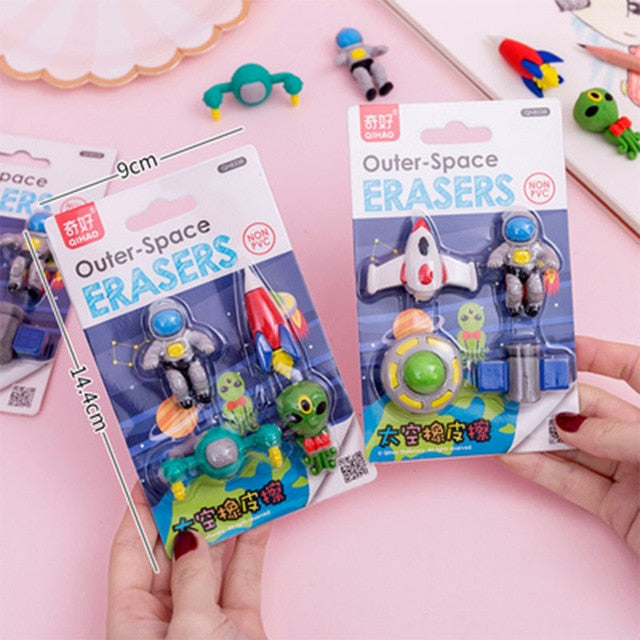 Creative cute space doll rabbit aircraft Kitchenware Toiletries toys Eraser