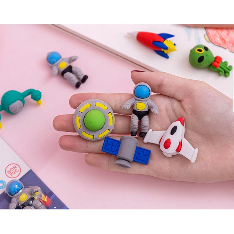 Creative cute space doll rabbit aircraft Kitchenware Toiletries toys Eraser