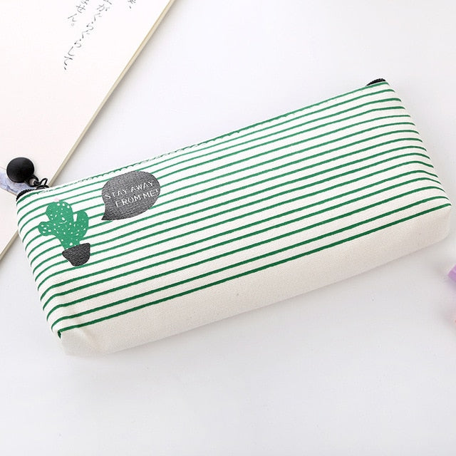 Cute Kawaii Canvas Pencil Case