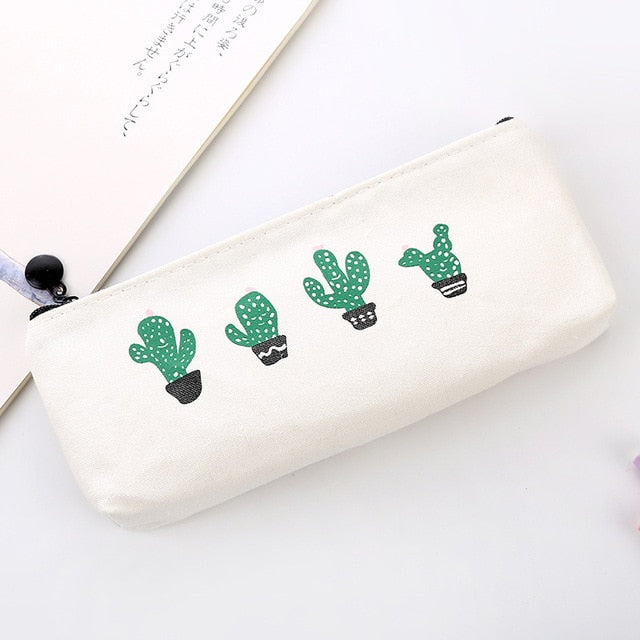Cute Kawaii Canvas Pencil Case