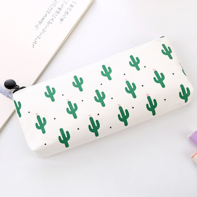 Cute Kawaii Canvas Pencil Case