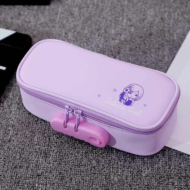 Cute Pencil Box Password Multifunctional Pencil Box Pencil Cases Pencilcase