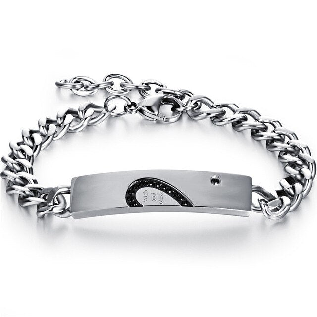 Trend Couple Bracelet Fashion Stainless Steel Lover's Bracelet