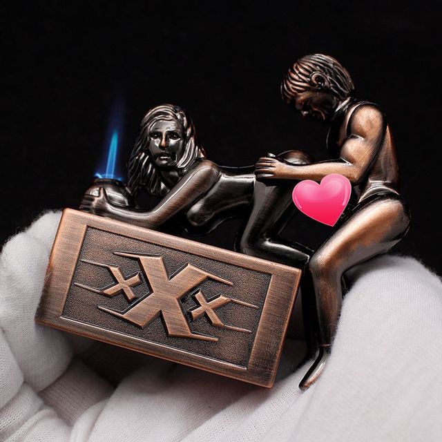 Creative Vertical Middle Finger Cigarette Cigar Lighters With Music