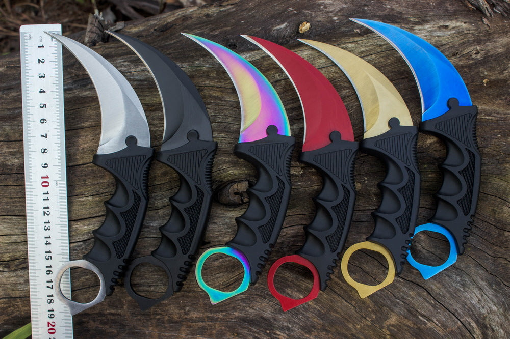 CSGO Karambit Combat Knife Fixed Blade Hawkbill Neck Doppler NEW