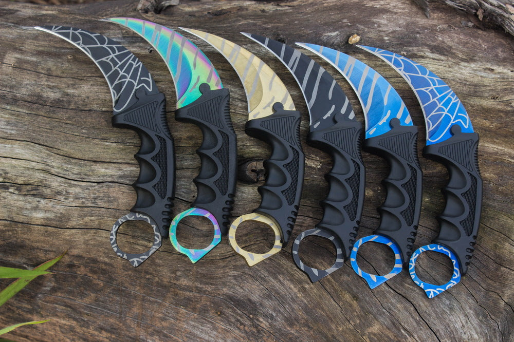 CSGO Karambit Combat Knife Fixed Blade Hawkbill Neck Doppler NEW ...