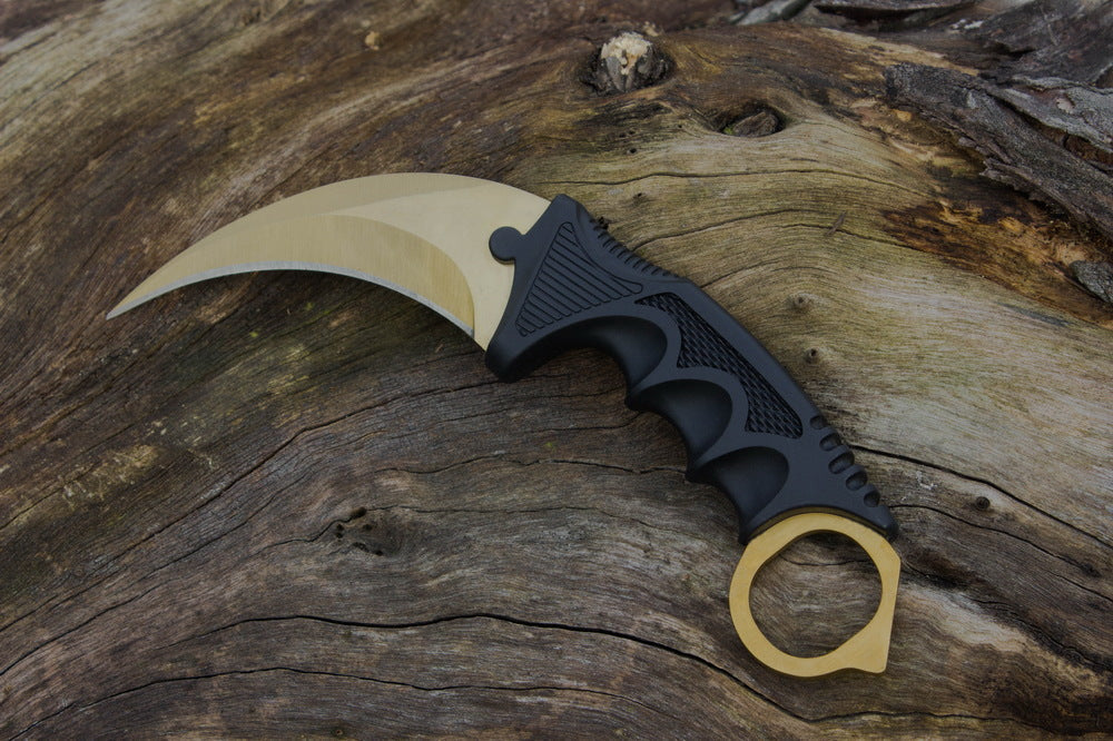 CSGO Karambit Combat Knife Fixed Blade Hawkbill Neck Doppler NEW