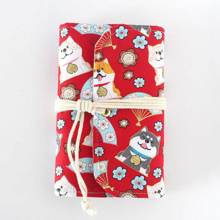 Retro A5/A6 Creative Fabric Loose-leaf Handbook with storage bag